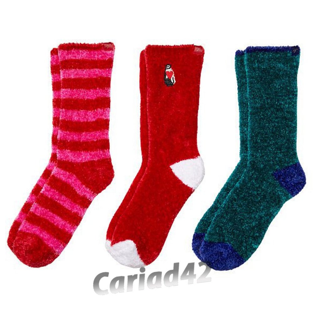 Victoria's Secret 3 Pairs of Cozy Fleece Comfort Socks .. New